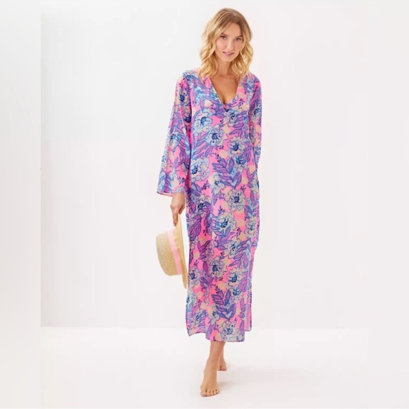 Lilly Pulitzer Other - NWT Lilly Pulitzer Perry Long Sleeve Maxi Cover-Up